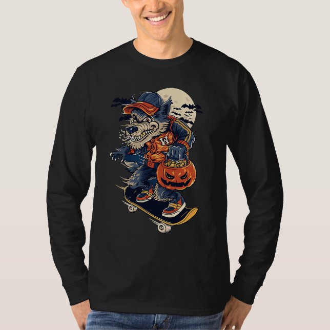 Camiseta Lobisomem de Skate (Frente)