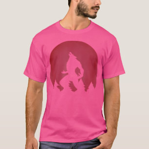 Camiseta Lobisomem, Lobo Vermelho, Lua Cheia Meninas