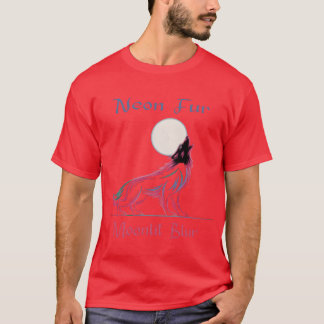 Camiseta Lobisomem Neon engraçado