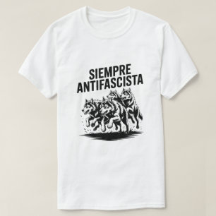 Camiseta Lobisomem Sempre Antifascista design anti-fascismo