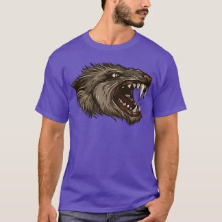 Camiseta lobisomemencabezadoanimalvida selvagem engraçado