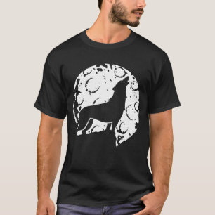 Camiseta Lobo à luz da lua Howling Full Moon Forest Animal