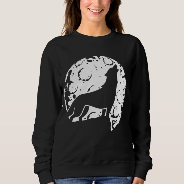Camiseta Lobo à luz da lua Howling Full Moon Forest Animal (Frente)