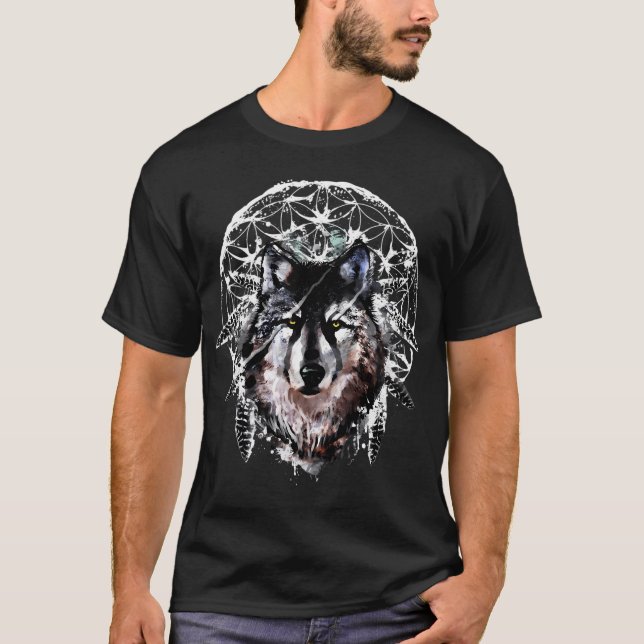 Camiseta Lobo Aquarela (Frente)