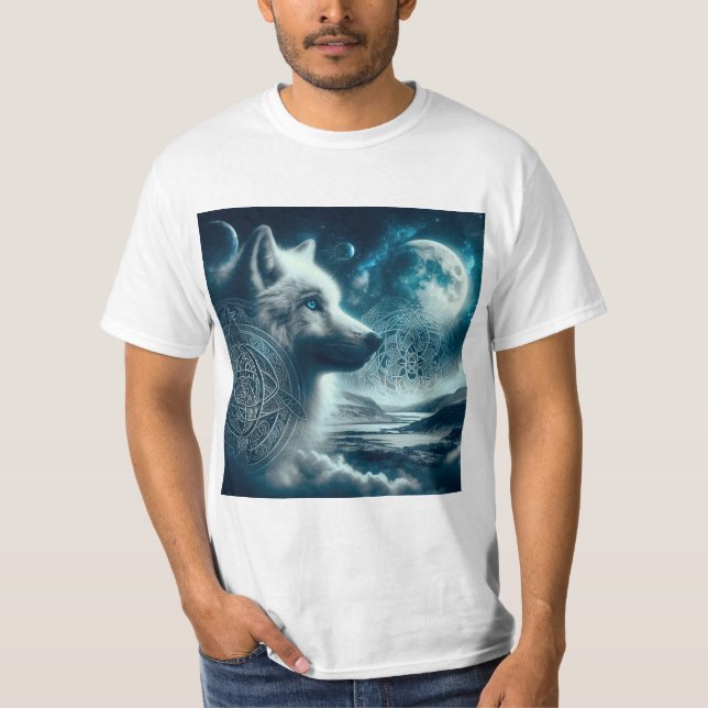 Camiseta Lobo ártico. belleza en la naturaleza (Frente)