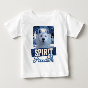 Camiseta Lobo Ártico Espírito de Liberdade Desenho de Vida