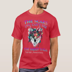 Camiseta Lobo As Cicatrizes Que Você Não Consegue Ver São A