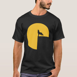 Camiseta Lobo Atmosférico Howling na lua cheia