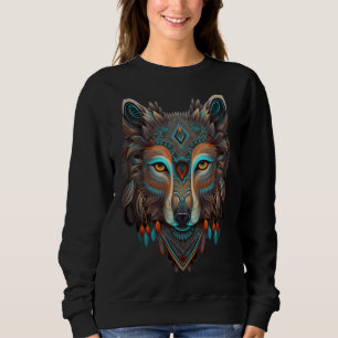 Camiseta Lobo Azteca Mexicano Tradicional Antigo Azteca Méx