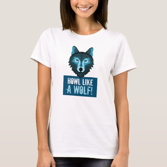 Camiseta Lobo Azul, Como um Lobo (Frente)