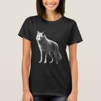 Lobo Branco em Pixels Arte Animal Motif Wolf