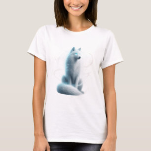 Camiseta Lobo Branco Místico - Guardião do Domínio Espiritu