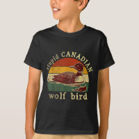 Lobo Canadense Estudioso Pássaro Loon Engraçado Lo