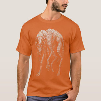 Camiseta Lobo Carneiro Assustador Horror Medo Folclore Goth