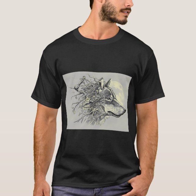 Camiseta Lobo Cinzento (Frente)