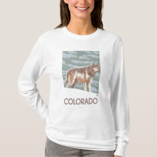 Camiseta Lobo cinzento StandingColorado