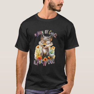 Camiseta lobo com flores lobos giros lua alfa por