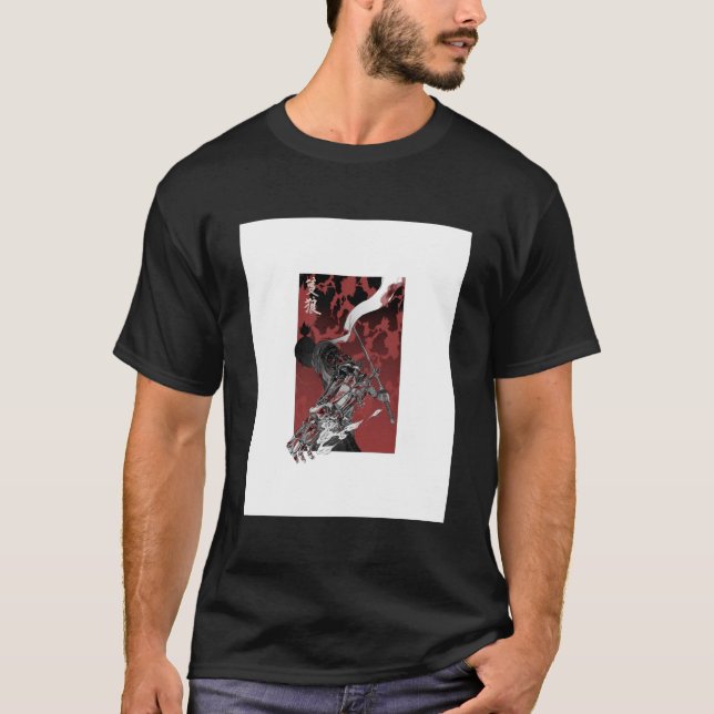 Camiseta Lobo com katana sekiro (Frente)