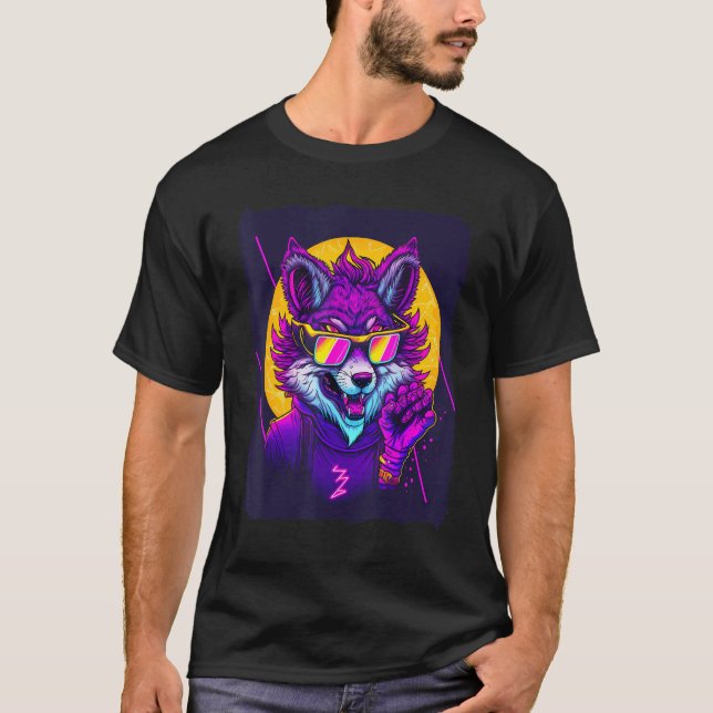 Camiseta Lobo com óculos de sol (Frente)
