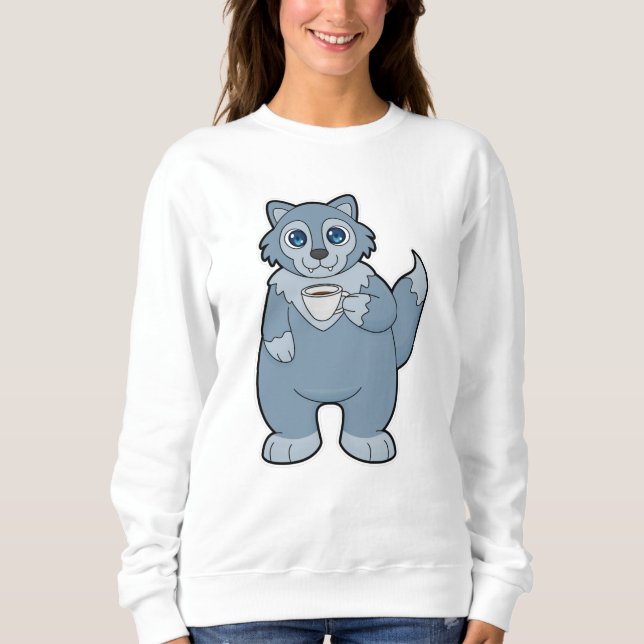 Camiseta Lobo com Taça de Café (Frente)