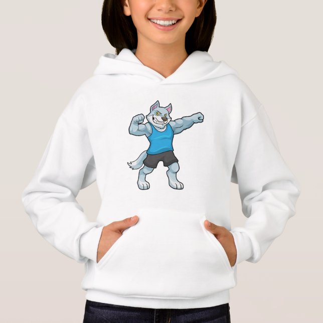 Camiseta Lobo como Criador de Porte com braços grandes (Frente)