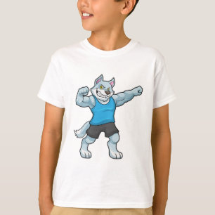 Camiseta Lobo como Criador de Porte com braços grandes