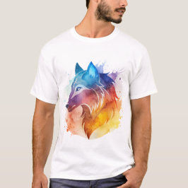 Camiseta lobo Cor da água salgada
