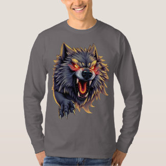 Camiseta Lobo Corajoso - Design Gráfico de Atitude Fierce