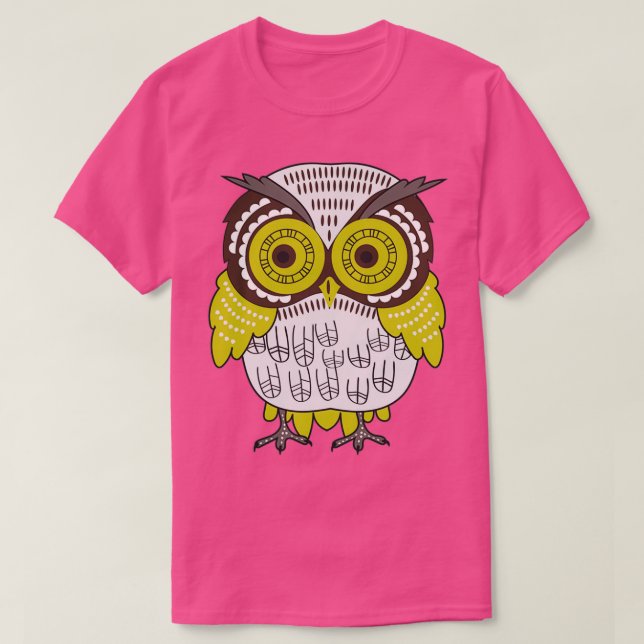 Camiseta Lobo da Coruja Engraçado (Frente do Design)