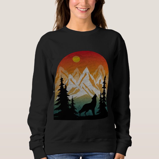 Camiseta Lobo da Natureza Vintage (Frente)
