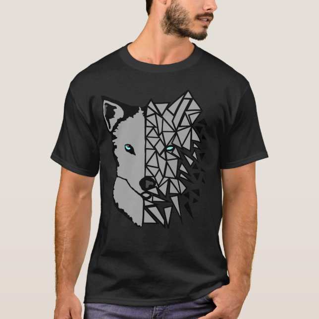 Camiseta Lobo das Cinzas Geométricas (Frente)