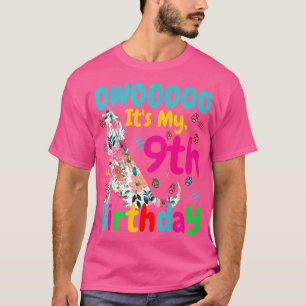Camiseta Lobo de Aguarela Floral Uivando 9 Anos de Idade Lo