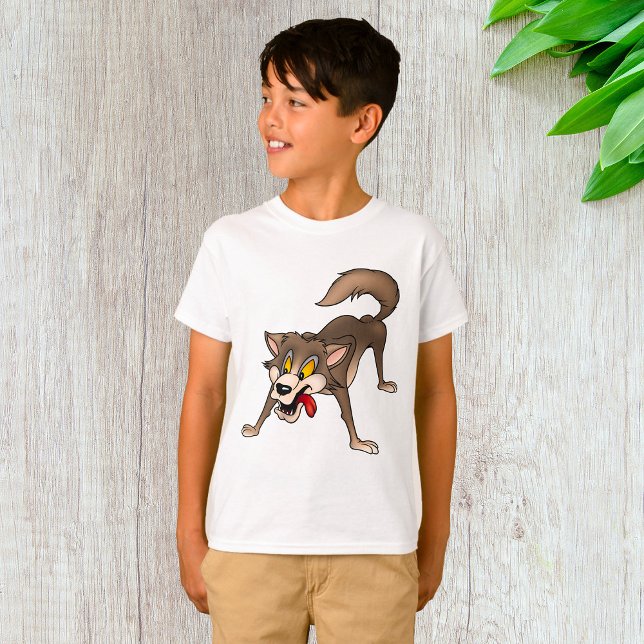Camiseta Lobo de Cartoon com Expressão Goofy (Criador carregado)
