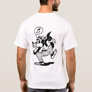 Camiseta Lobo de Desenho Animado Assobiando