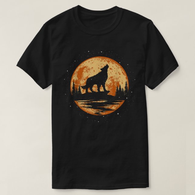 Camiseta Lobo De Gato Para Homens Mulheres Crianças Animais (Frente do Design)