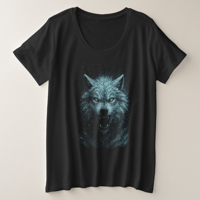Camiseta Lobo de nieve (Frente do Design)