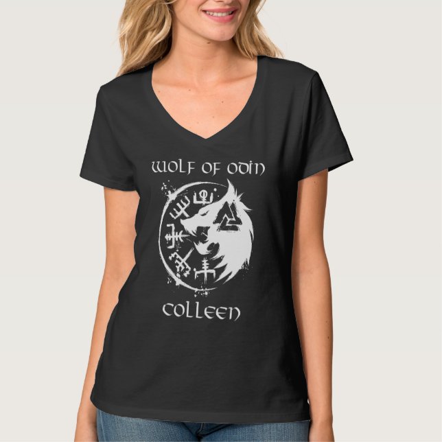 Camiseta Lobo De Odin Colleen Personalizado (Frente)