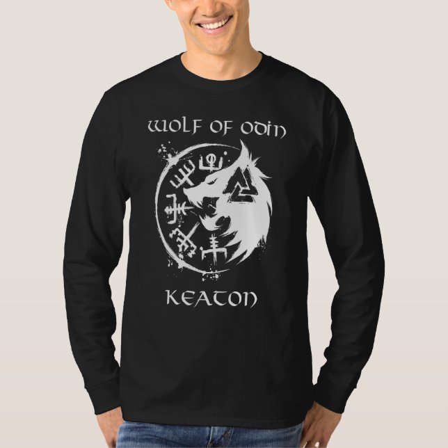Camiseta Lobo De Odin Keaton Personalizado (Frente)