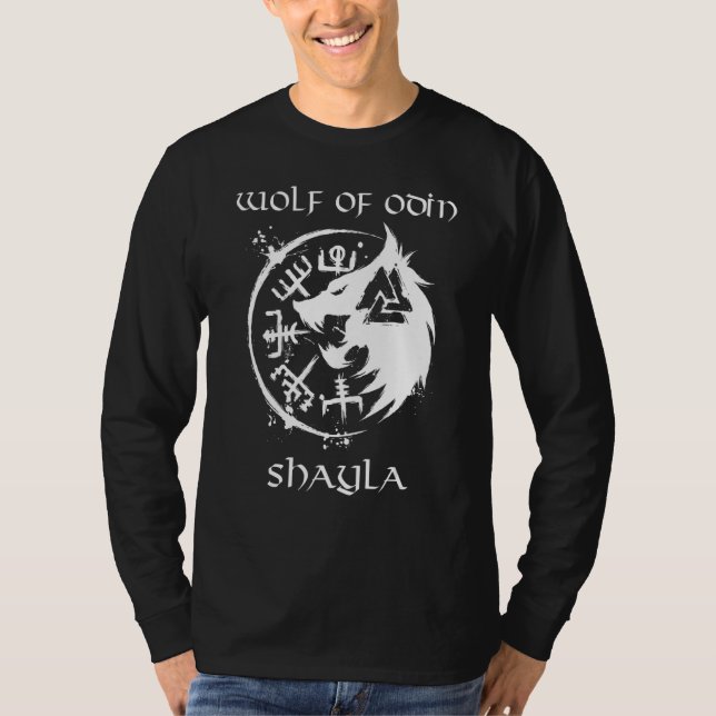 Camiseta Lobo De Odin Shayla Personalizado (Frente)