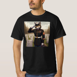 Camiseta Lobo do Corpo de Fuzileiros Navais Saudando