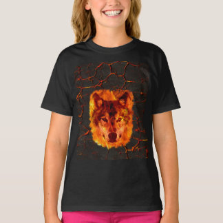 Camiseta Lobo do fogo da lava