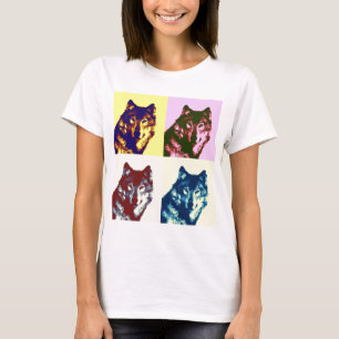 Camiseta Lobo do pop art
