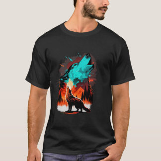Camiseta Lobo e Lobos Homens Mulheres Crianças 45