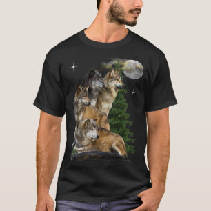 Camiseta Lobo e lua
