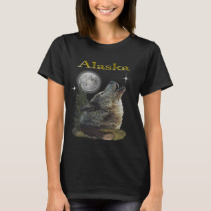 Camiseta lobo e lua