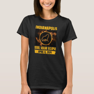 Camiseta Lobo Eclipse Solar Total De Indianápolis A Uivar F