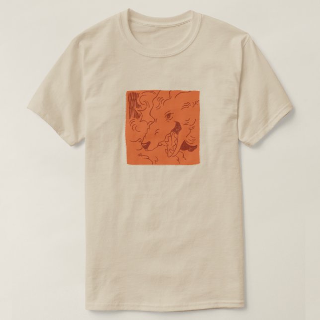 Camiseta lobo em vermelho (Frente do Design)