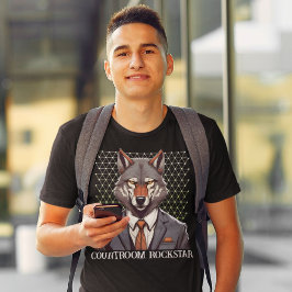 Camiseta Lobo Engraçado Presente para Advogado Estudante de