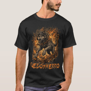 Camiseta Lobo Feroz Rompendo Correntes Fogo Ferro Motivação