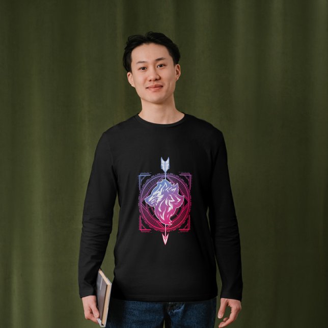 Camiseta Lobo Geométrico (Criador carregado)